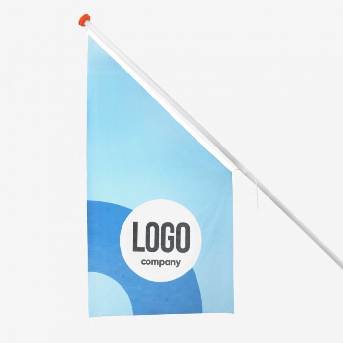 Kioskvlag aan de gevel