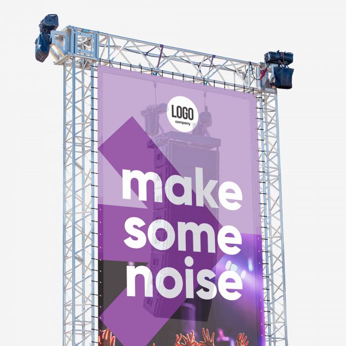 Speakerdoek bedrukt voor podium en festival