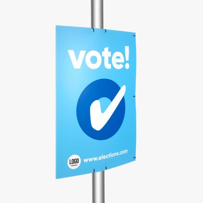 Verkiezingsbord bedrukt