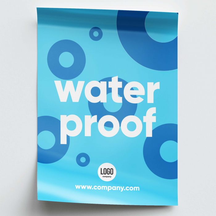 Watervaste poster voor stoepbord buiten