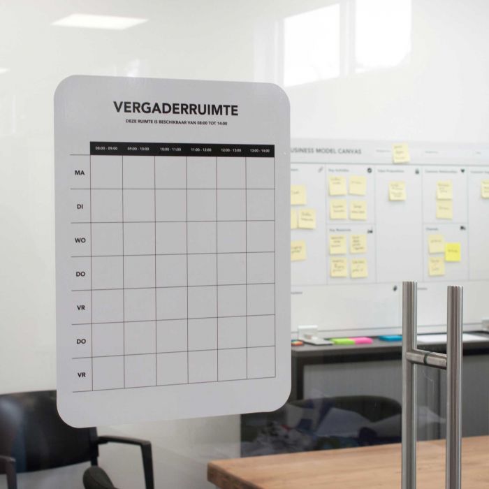 Whiteboard sticker voor op de wand