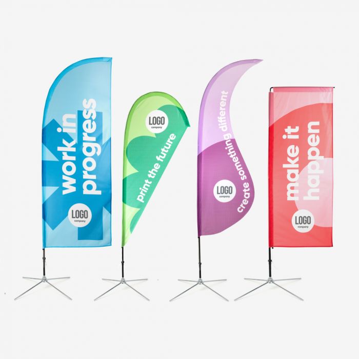 Beachflag bedrukt voor evenement