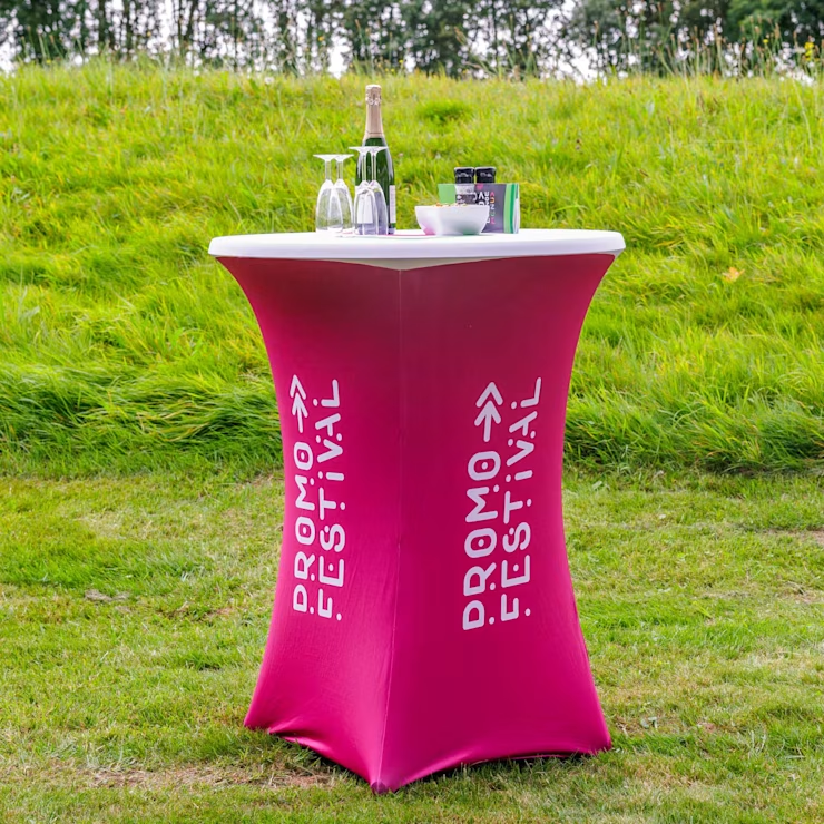 Statafelhoes bedrukt met logo